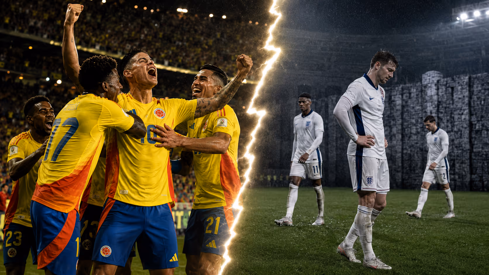 WM26: Kolumbien beißt sich weiter, England beißt auf Granit | Symbolbild KI-generiert © 2026 EMH AG JS by OpenAI 5.5