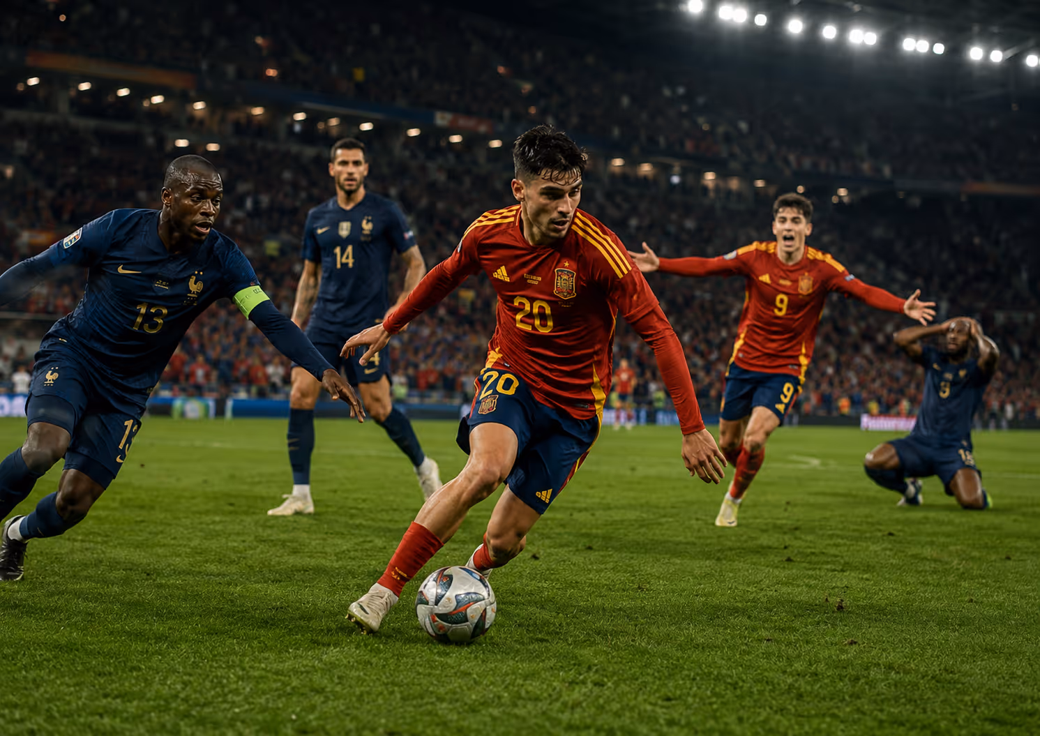 WM26: Spanien tanzt lausige Les Bleus aus | Symbolbild KI-generiert © 2026 EMH AG JS by OpenAI 5.5
