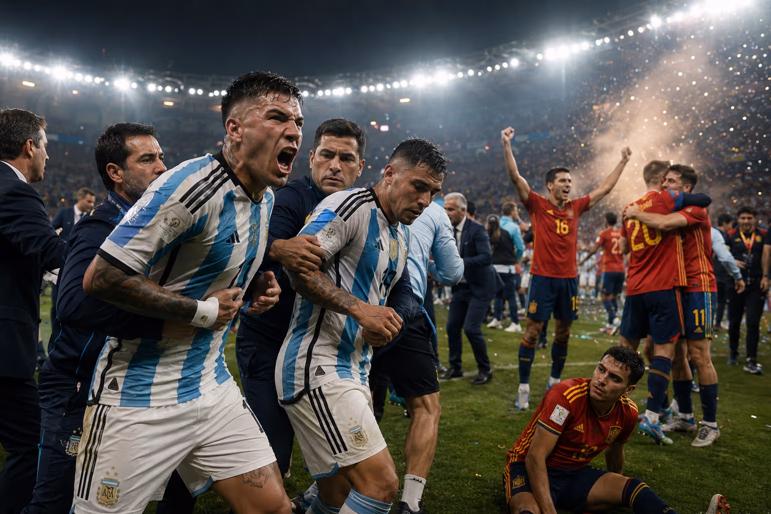 WM-Finalist im Würgegriff: Argentiniens Verlierer unterirdisch? | Symbolbild KI-generiert © 2026 EMH AG JS by OpenAI 5.5
