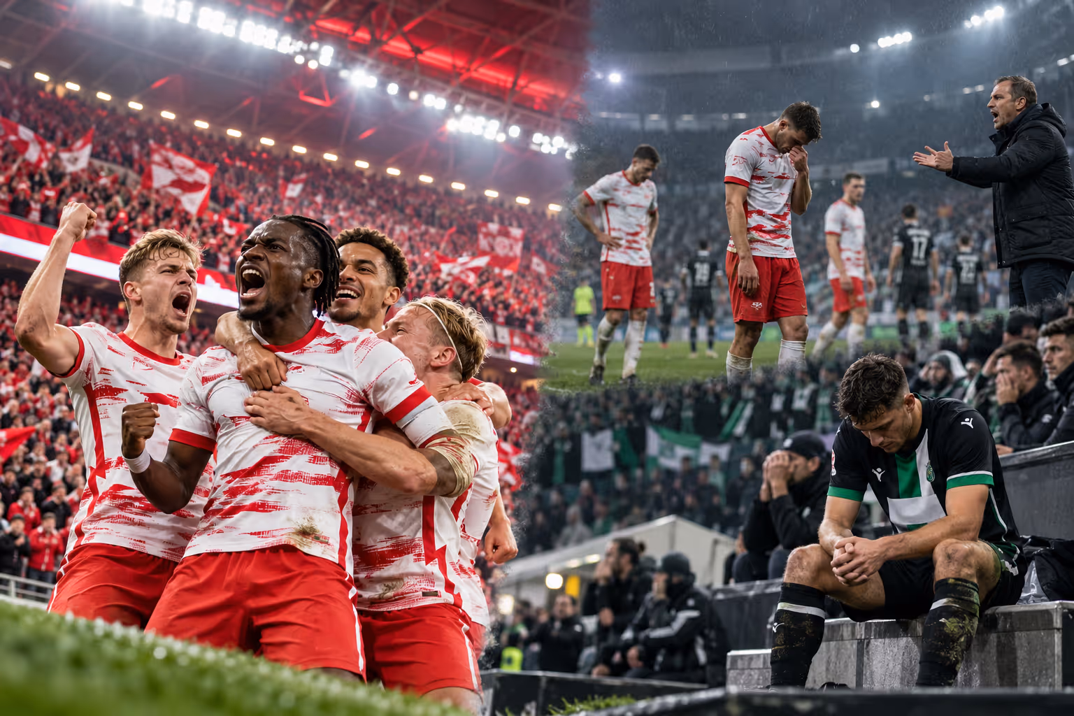 Bundesliga: Leipzigs Auswärtsfluch, Gladbachs Absturz | Symbolbild KI-generiert © 2026 NwH AG JS by OpenAI 5.5