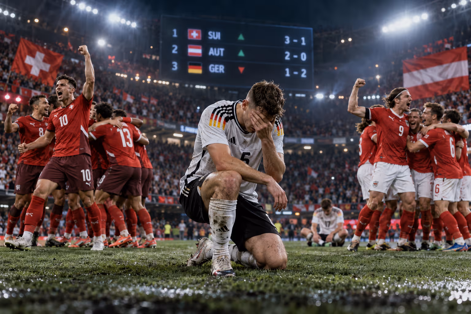Deutschland: Fußball-Großmacht nur noch im Rückspiegel? | Symbolbild KI-generiert © 2026 EMH AG JS by OpenAI 5.5